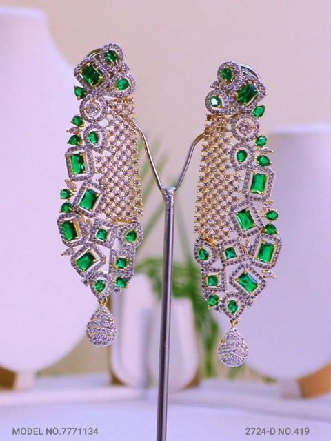 Statement Earrings with AD stones