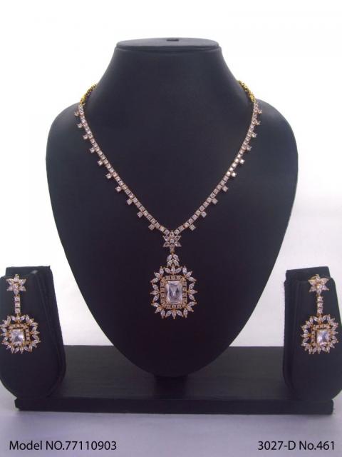 Classic Cz Jewelry Set with Earrings