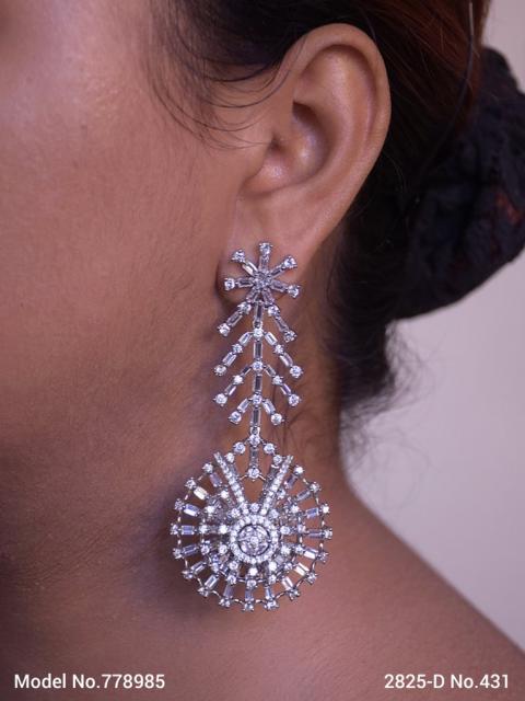 Diamond Replica Long Earrings