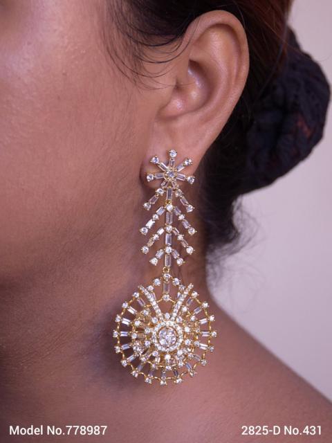 Original Zircon Long Earrings