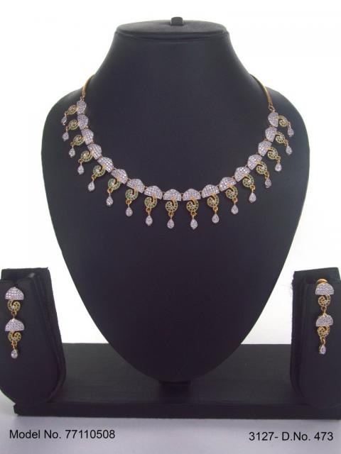 Classic Cz Jewelry Set with Earrings