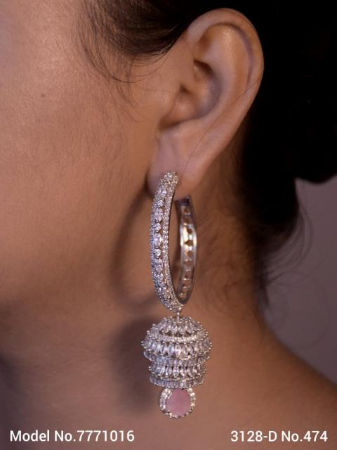 CZ Jhumka Earrings