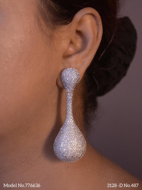 Statement Earrings with AD stones