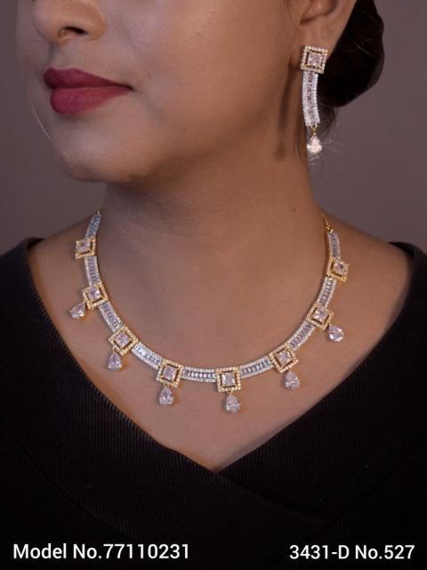 Light weighted CZ Necklace Set