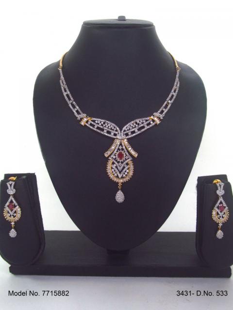 Light weighted CZ Necklace Set