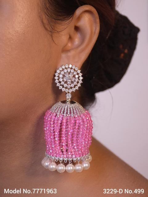 CZ Jhumka Earrings