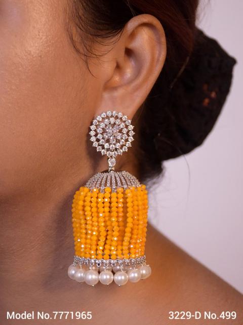 CZ Jhumka Earrings