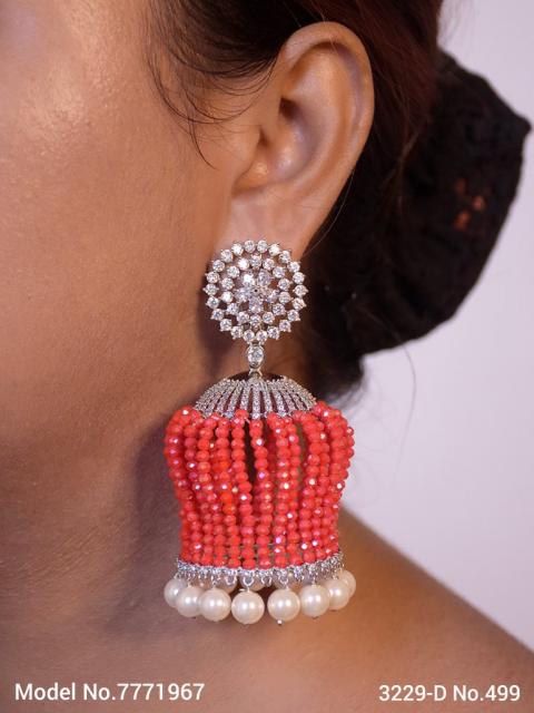 CZ Jhumka Earrings