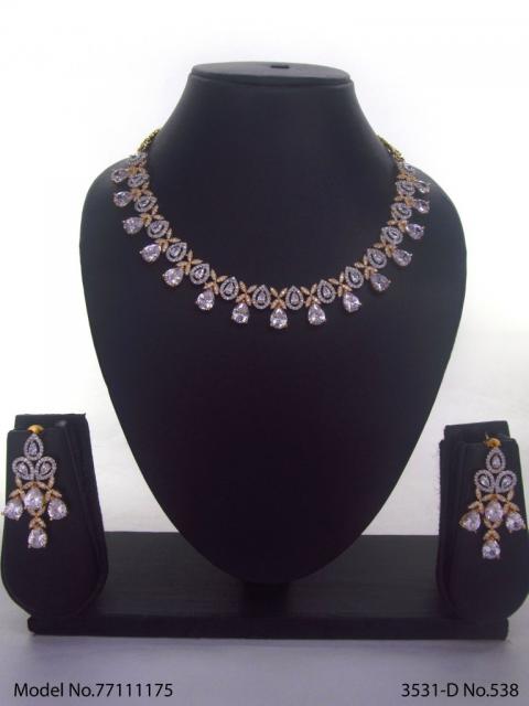 Light weighted CZ Necklace Set