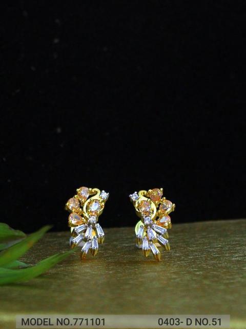 Cubic Zirconia Party Wear Studs Fashion Jewelry