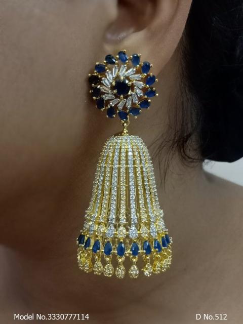 Statement Earrings with AD stones