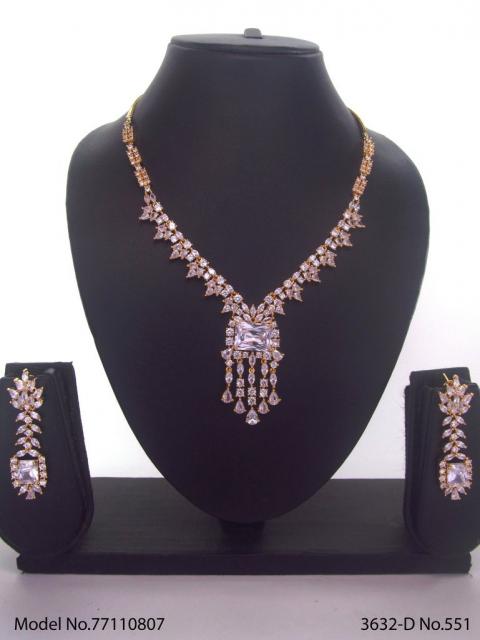 Light weighted CZ Necklace Set