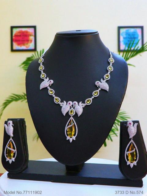 Light weighted CZ Necklace Set