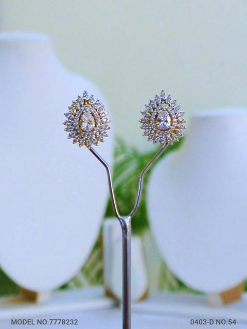 Cubic Zirconia Party Wear Studs Fashion Jewelry