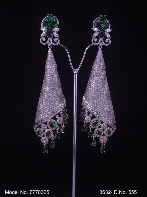 Original Zircon Long Earrings