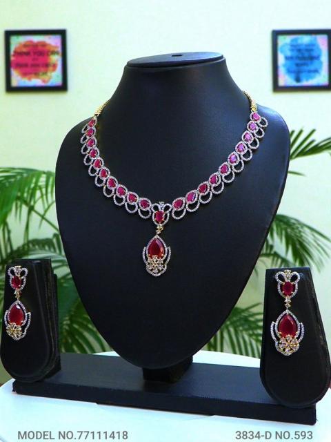 Classic Necklace | AD Jewellery | Handcrafted