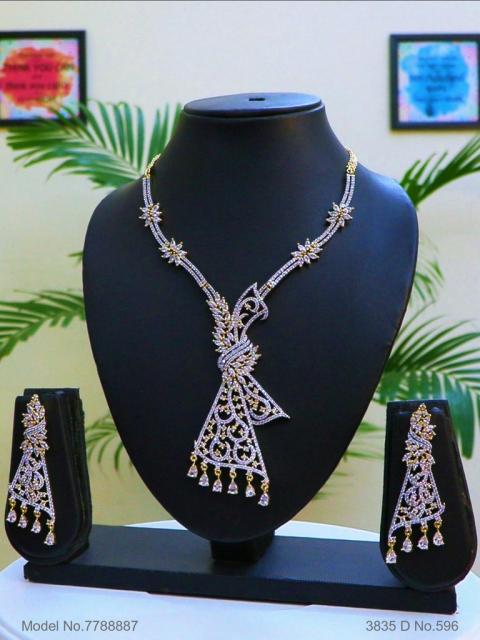 Light weighted CZ Necklace Set