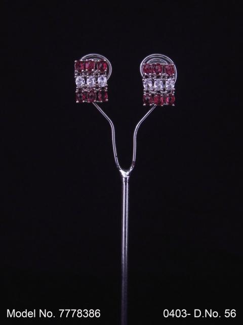 Ear jacket stud with original Zircon stone