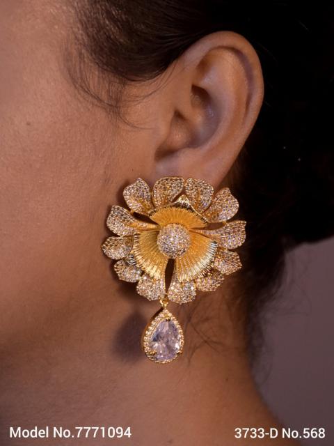 Real Zircon Long Fashion Earrings