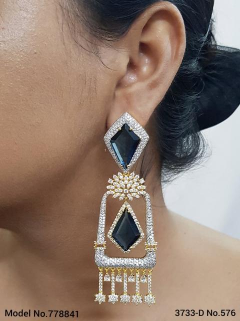 Statement Earrings with AD stones