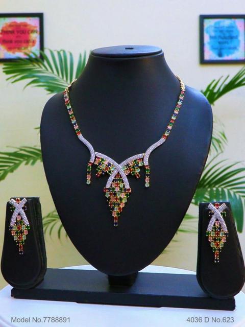 Traditional Design | American Diamond Jewelry Set