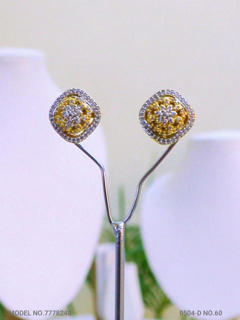 Cubic Zirconia Stud Earrings | American Diamond