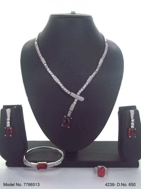 Handmade Traditional Masterpiece Zircon Jewelry Set