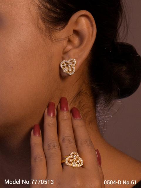 Earring With Finger Rings