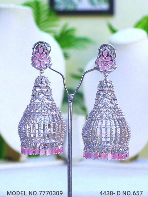 CZ Jhumka Earrings