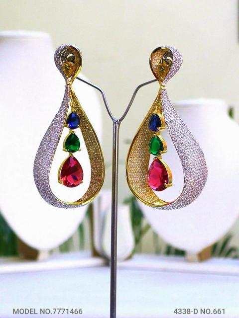 Original Zircon Long Earrings