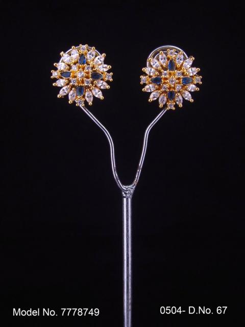 Glorious Stud Zircon Earring with AD stones