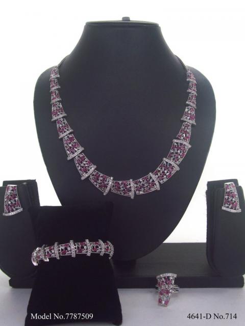 Fashion Necklace Set | Artificial Diamonds / Zircons