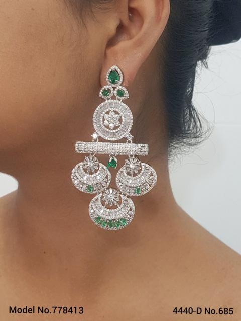 Real Zircon Long Fashion Earrings