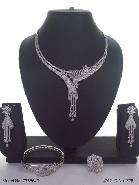 Imitation Diamond Cz Jewelry Set