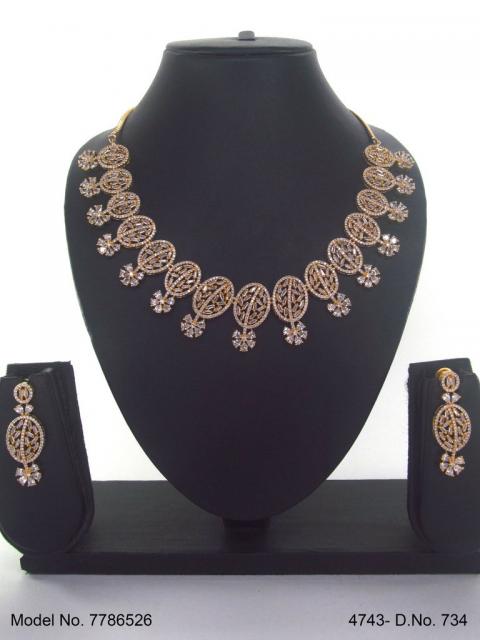 Fashion Necklace Set | Artificial Diamonds / Zircons