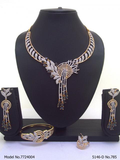 Fashion Necklace Set | Artificial Diamonds / Zircons