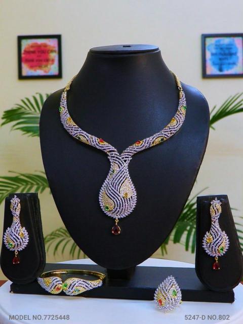 Traditional Design | American Diamond Jewelry Set