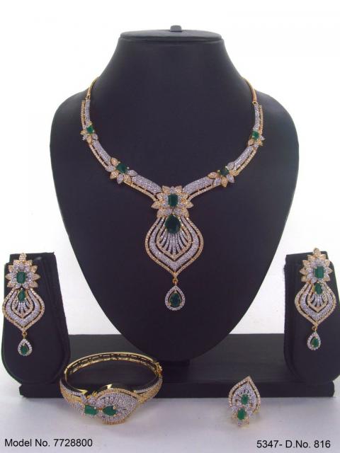 Fashion Necklace Set | Artificial Diamonds / Zircons