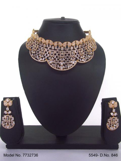 American Diamond Necklace Set