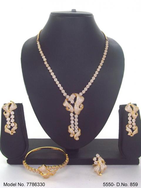 Imitation Diamond Cz Jewelry Set