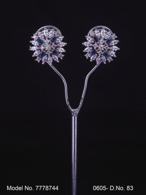 Glorious Stud Zircon Earring with AD stones