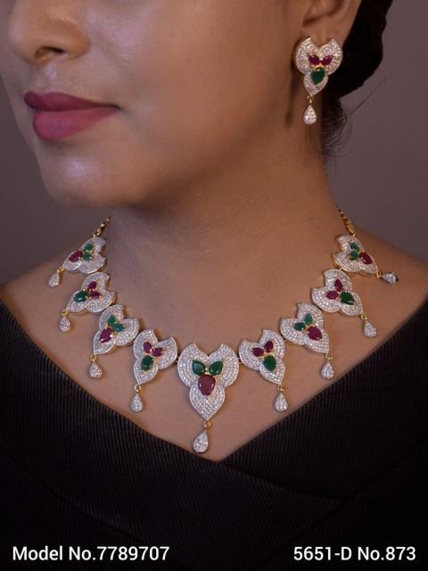 Fashion Necklace Set | Artificial Diamonds / Zircons