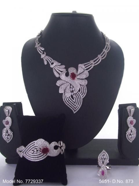 Imitation Diamond Cz Jewelry Set