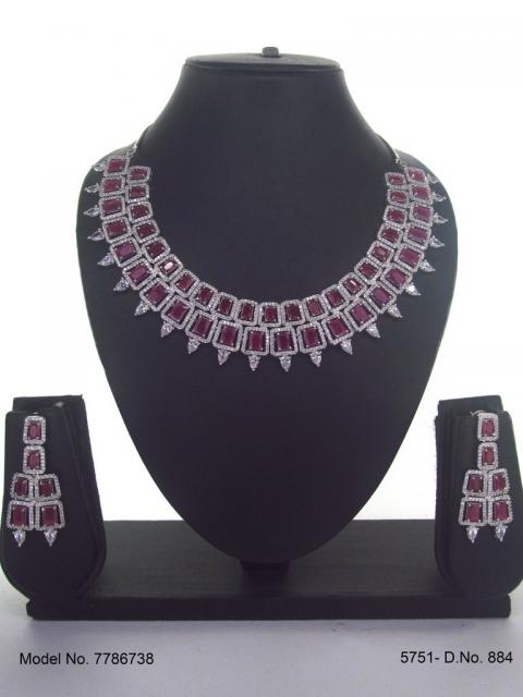 Fashion Necklace Set | Artificial Diamonds / Zircons