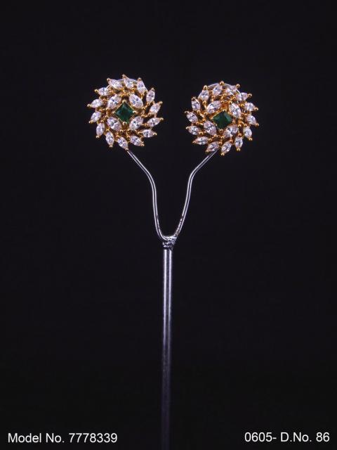 Cubic Zirconia Non-Dangling earrings