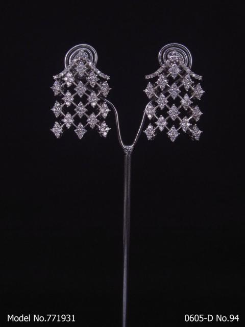 Cubic Zirconia Non-Dangling earrings