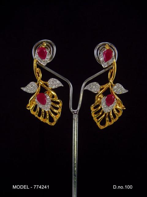 Original Zircon Long Earrings