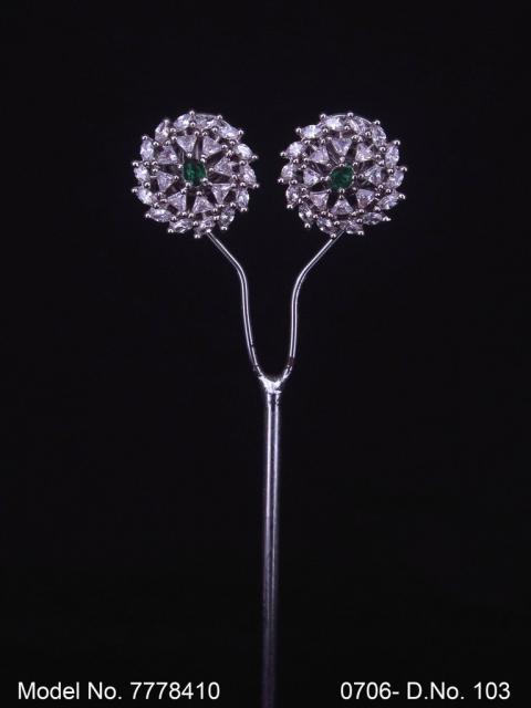 Glorious Stud Zircon Earring with AD stones