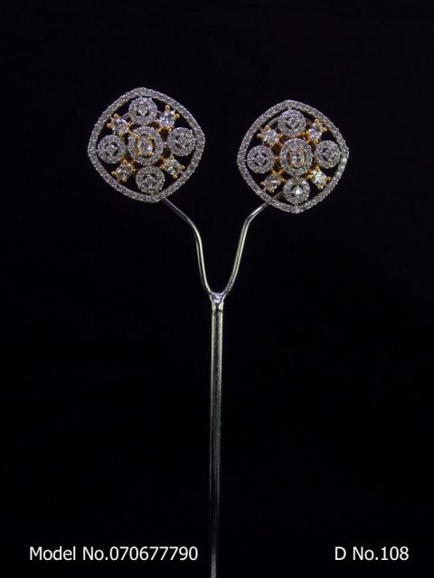 Cubic Zirconia Party Wear Studs Fashion Jewelry