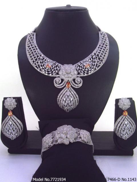 Traditional Design | American Diamond Jewelry Set